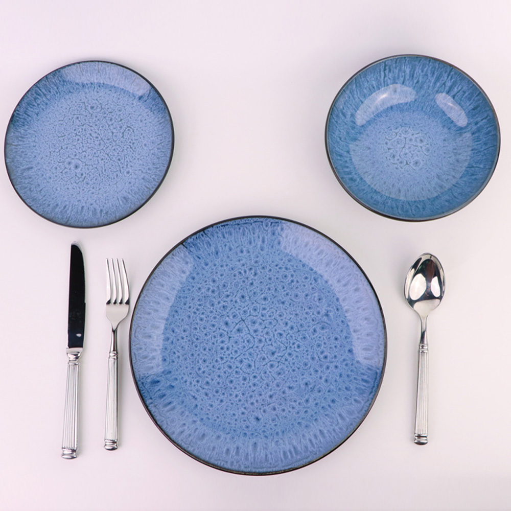 Waterside Reactive Blue 12 Piece Dinner Set Image 5