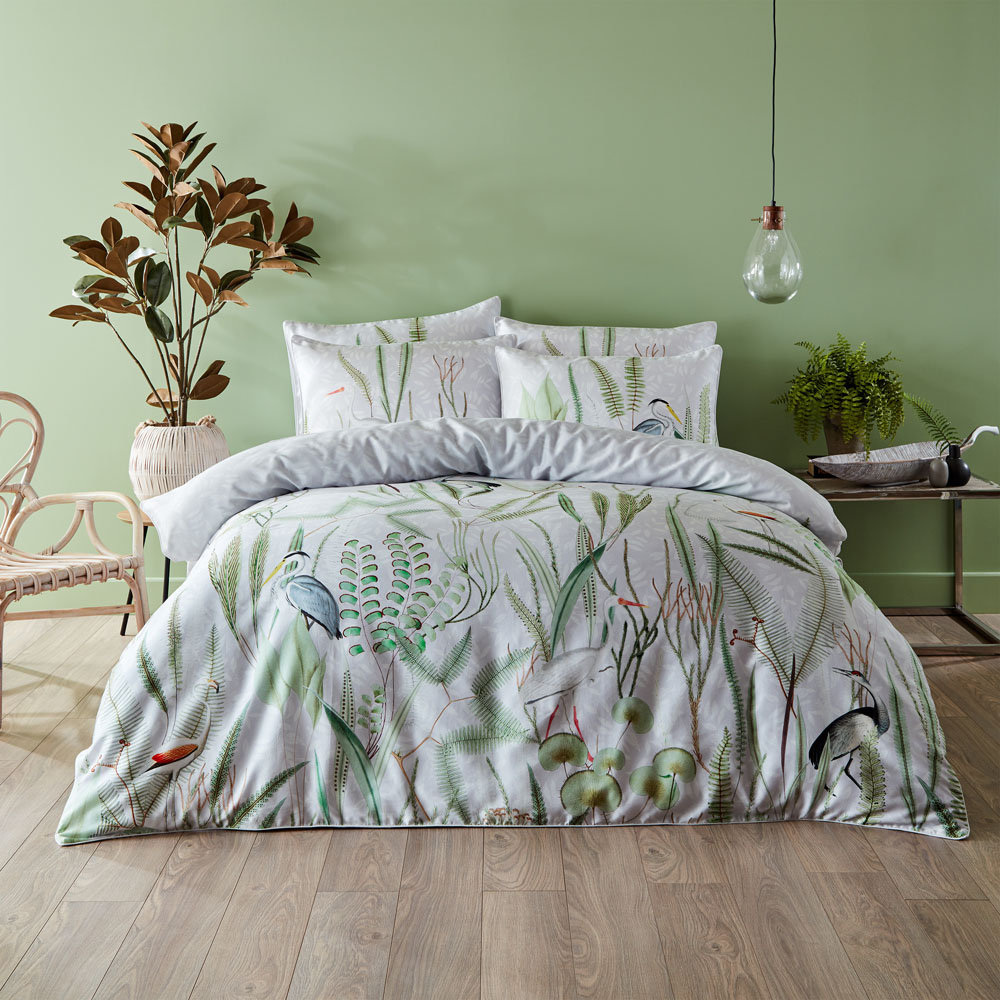 Paoletti Aaliyah King Size Botanical Duvet Cover Set Image 1