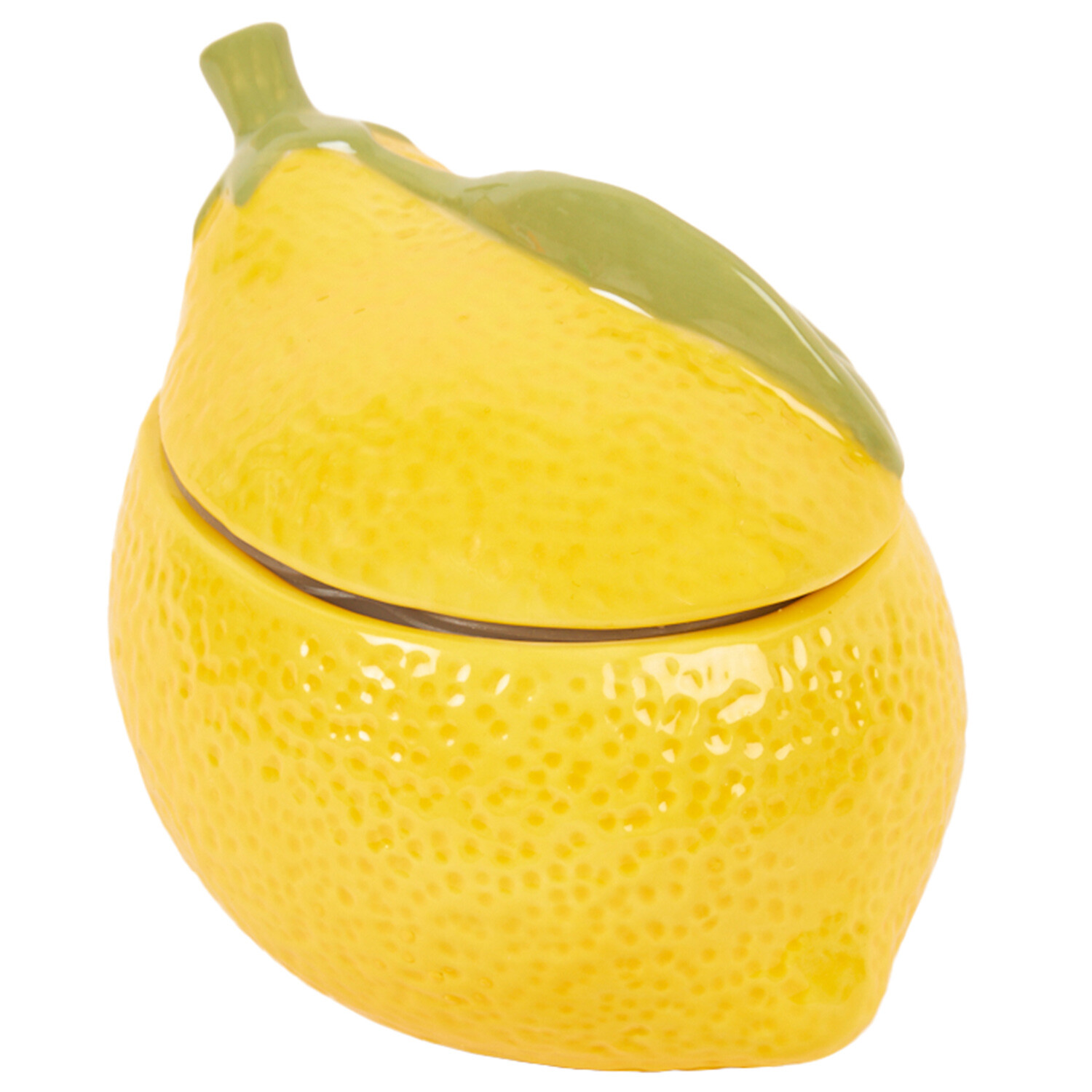 Lemon Shaped Ceramic Candle - Yellow and Green Image 2
