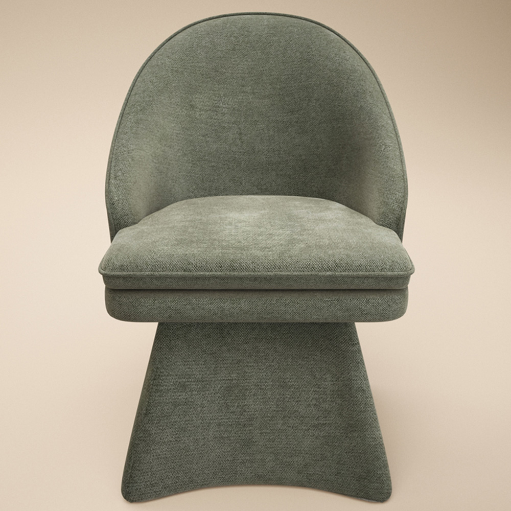 SOLACE+CO Aiko Green Dining Chair Image 3