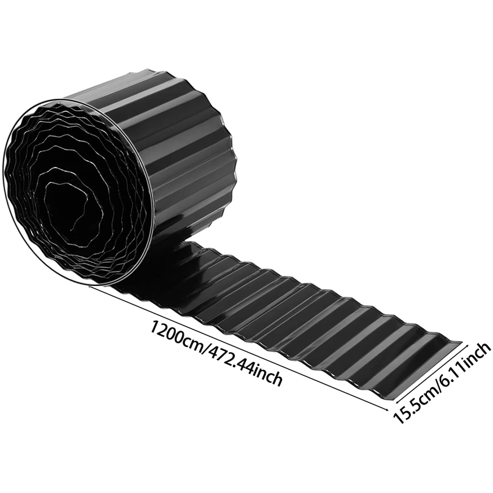 Living and Home Black Corrugated Metal Garden Edging 12m Image 8