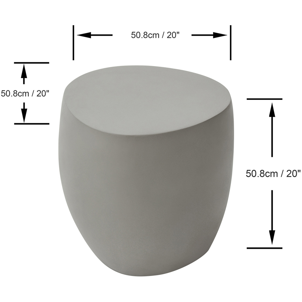 Elementi Ikaria Space Grey GRC Side Table Image 5
