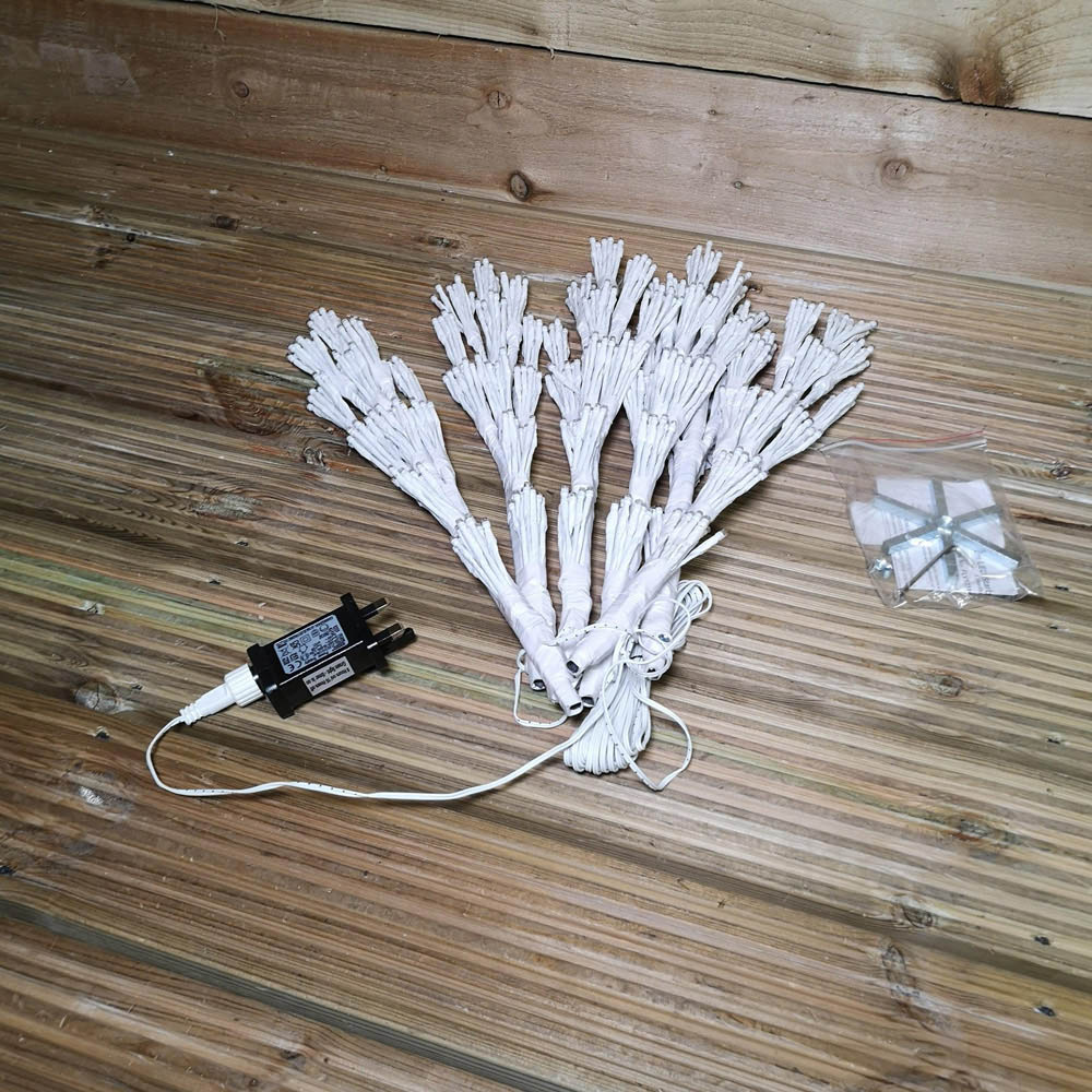 Premier Multicolour White Twinkling Light Starburst Snowflake Christmas Decoration 90cm Image 7