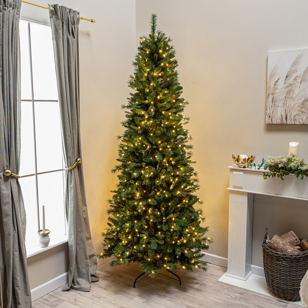 The Christmas Centre Arundel Warm White LED Pre-Lit Pine Artificial Xmas Tree 6.5ft Image 2