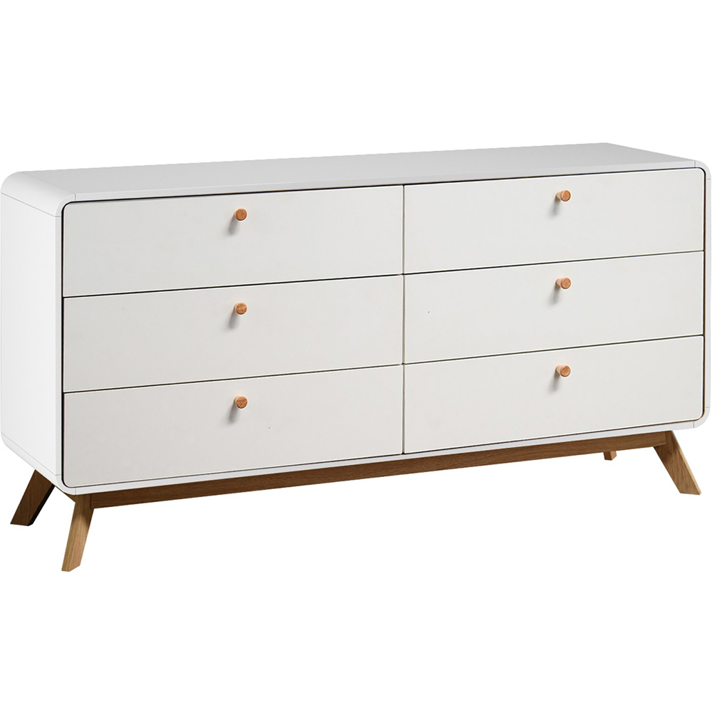 Loft24 Cassie 6 Drawer White Chest of Drawers Image 2