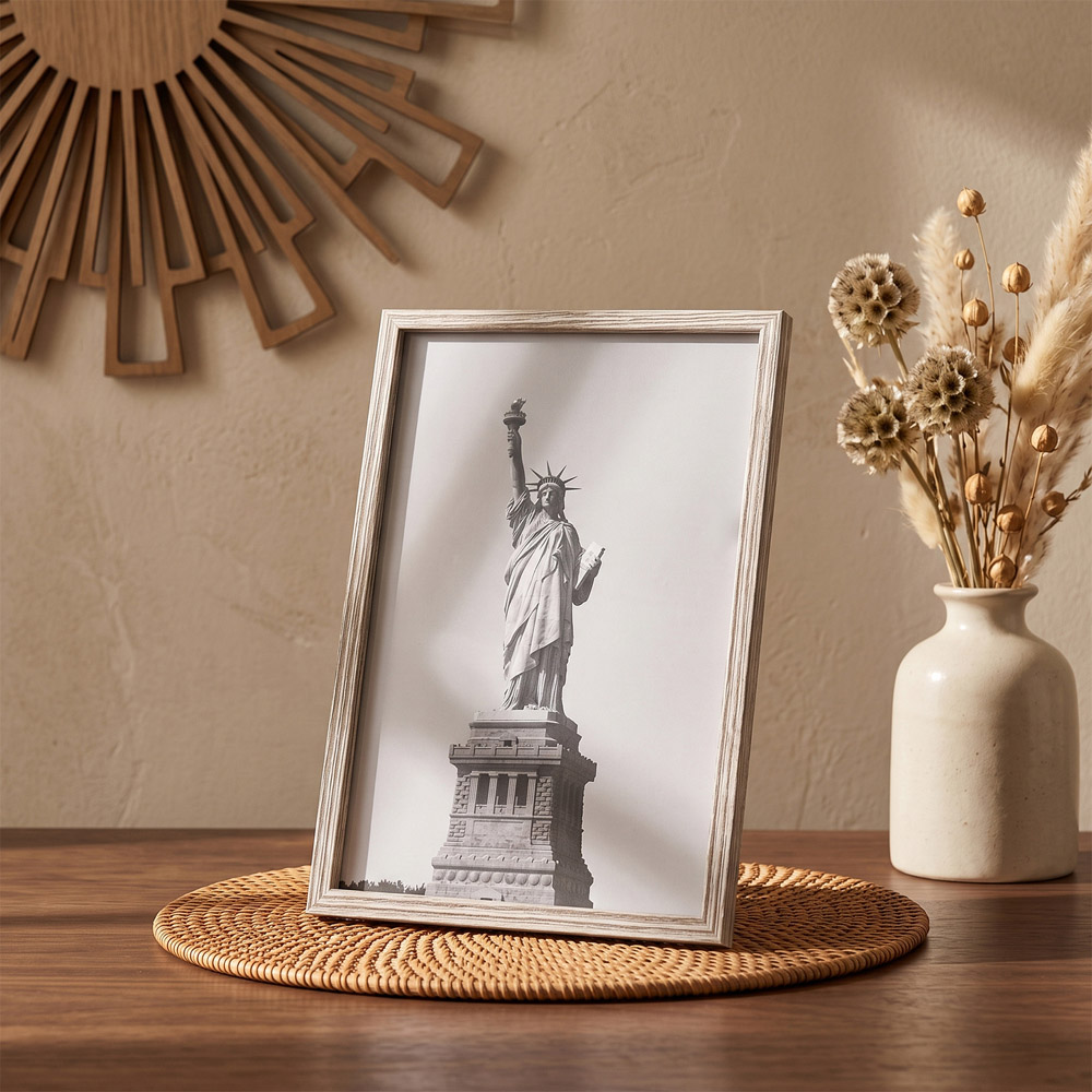 Living and Home Grey Wood Grain Photo Frame 11.7 x 16.5 inch 5 Pack Image 2