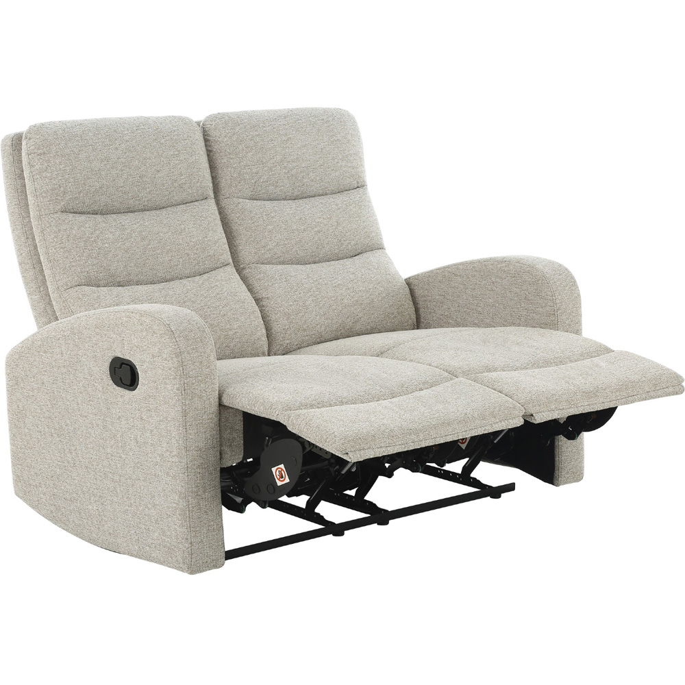 Loft24 Rena 2 Seater Natural Fabric Manual Recliner Sofa Image 4