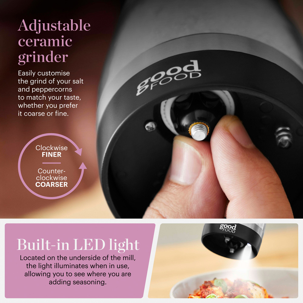Good Food GF847069 Rechargeable Duo Salt and Pepper Mill Image 3