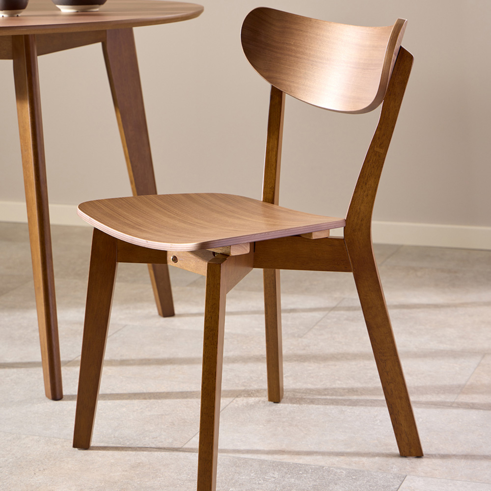 Florence Roxby Set of 2 Walnut Dining Chair Image 1