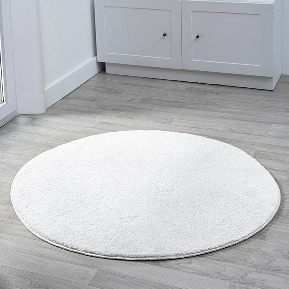 Desire Rugs Comfy Silver Anti Slip Felt Backing Round Rug 100cm Image 2