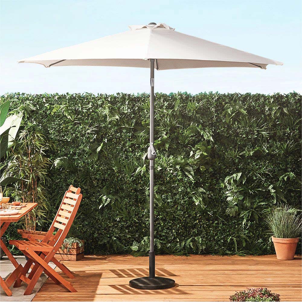 VonHaus Ivory Steel Parasol 2.7m Image 2