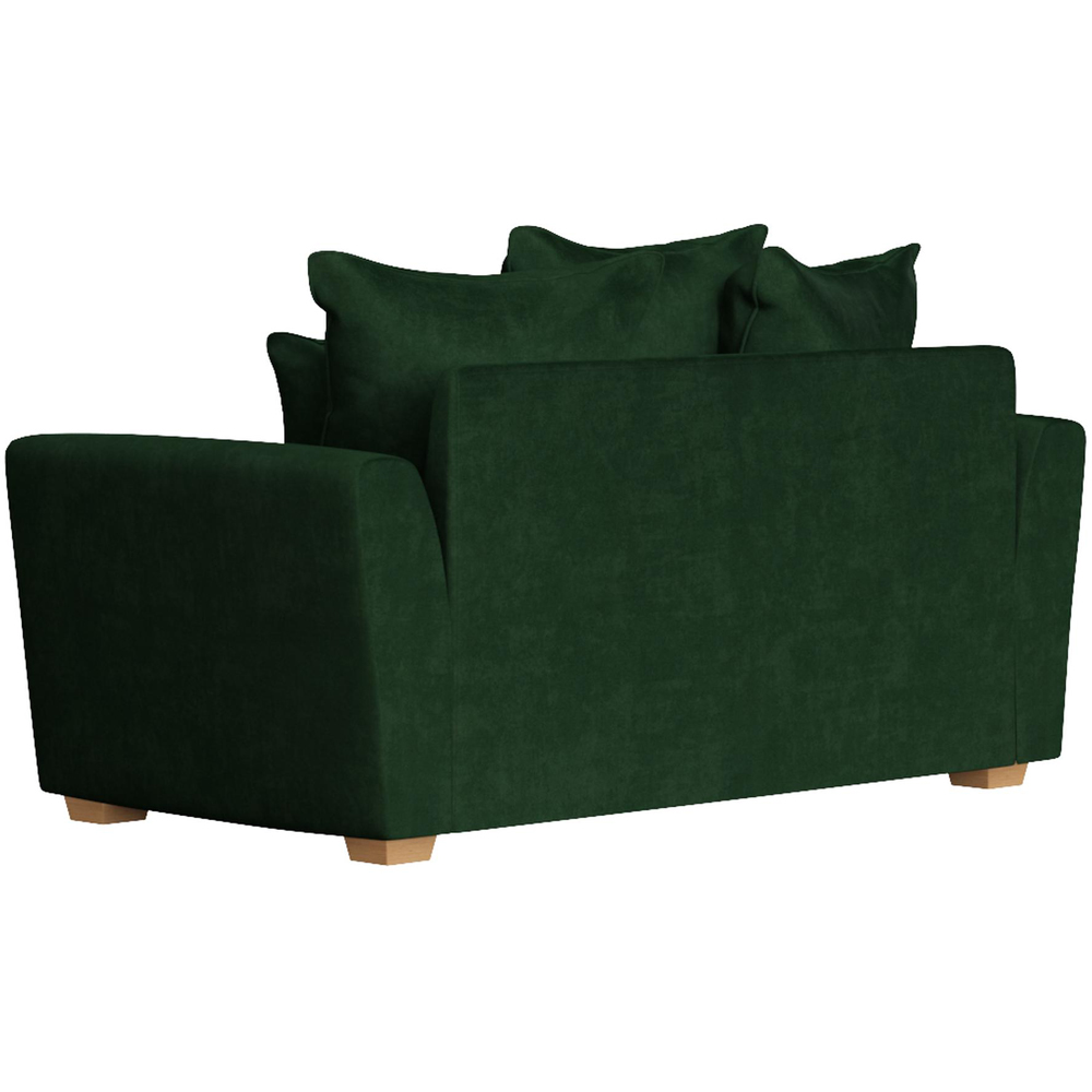 Wendleberry 2 Seater Forest Green Plush Velvet Scatter Back Sofa Image 4