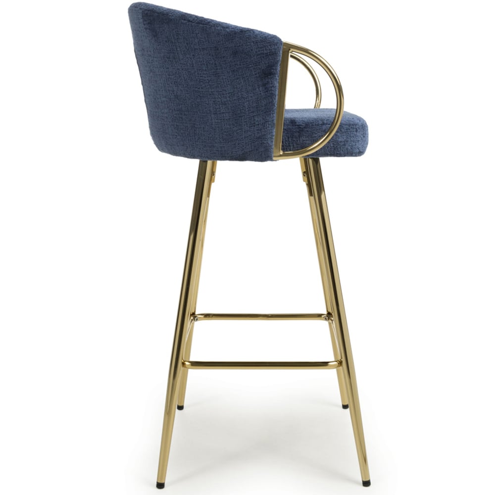 Shankar Volero Blue Textured Bar Stool Image 4