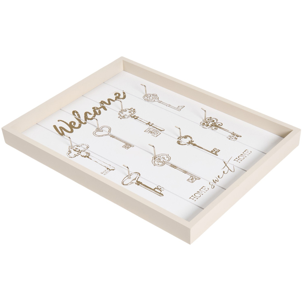Wooden Keys Wall Plaque Cream Image 2