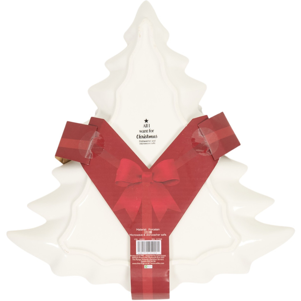 Pack of 2 Christmas Tree Platters White Image 3