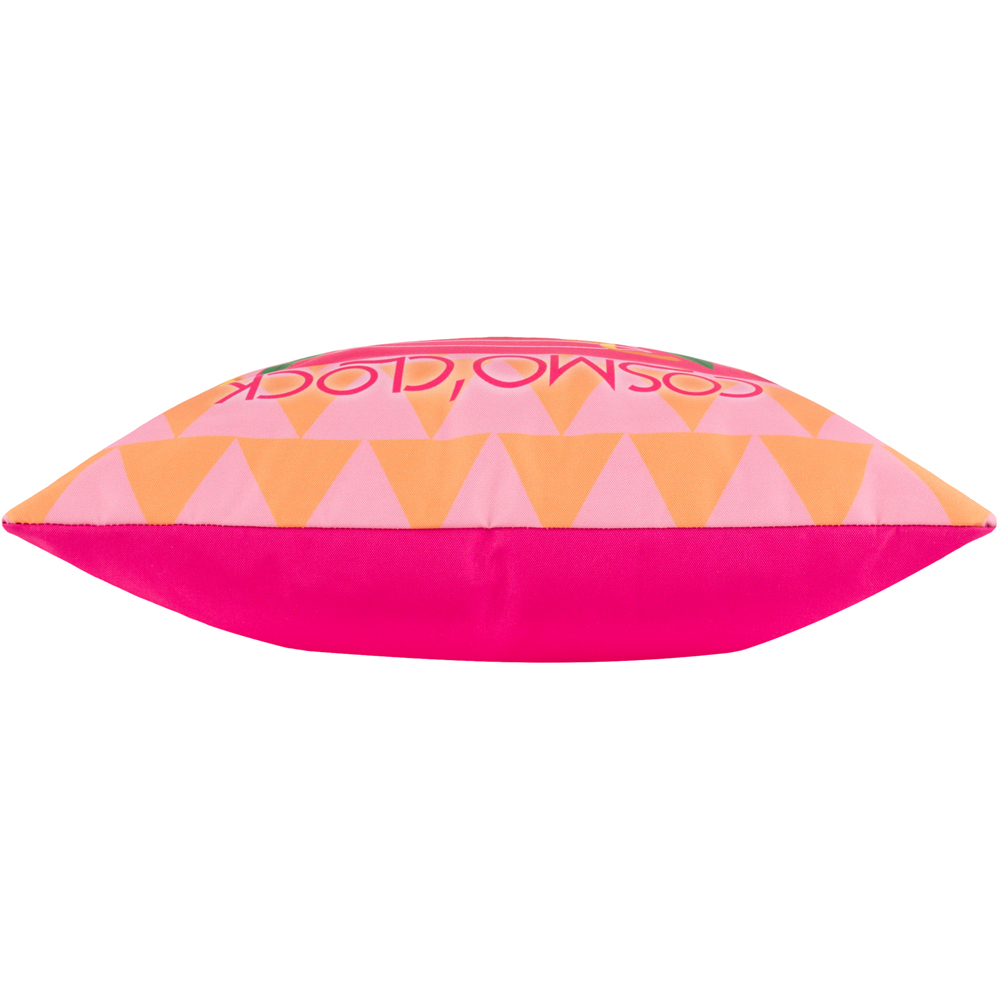 furn. Cosmo O' Clock Abstract Pink Polyester Filled Outdoor Cushion Image 4