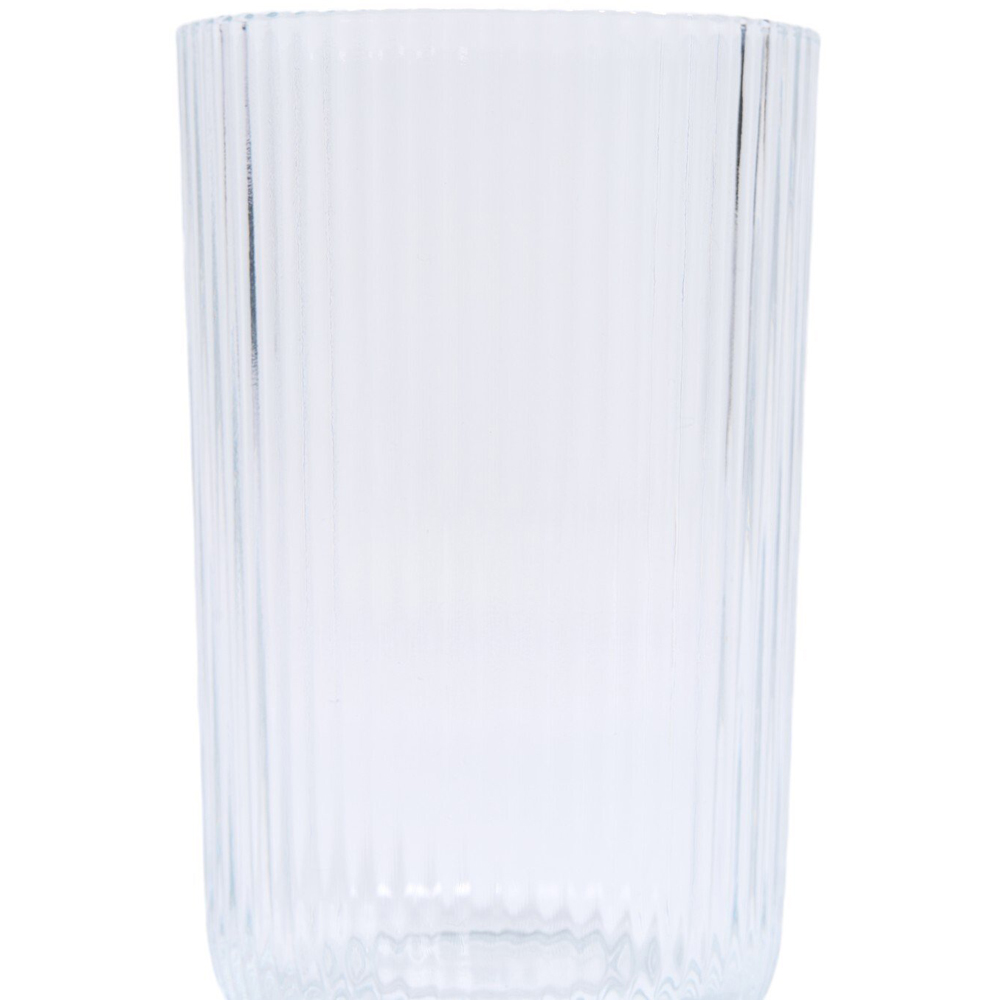 Clear Ribbed Highball Glass Clear Image 2