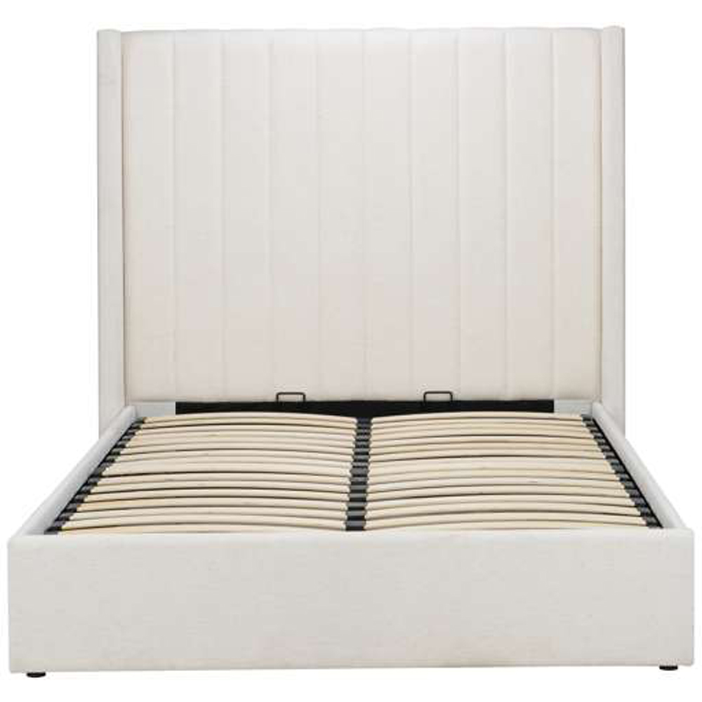 Birlea Maisey Double White Linen Ottoman Bed Image 4