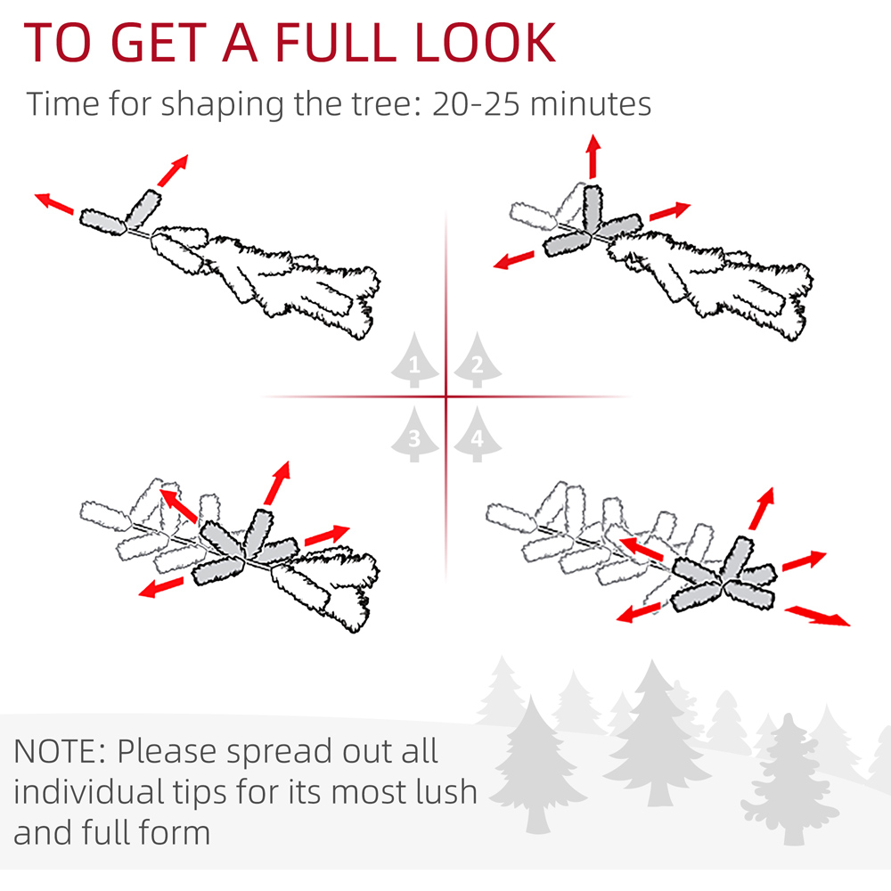 Everglow Pencil Slim Green Artificial Christmas Tree with Pine Cones 6.5ft Image 5