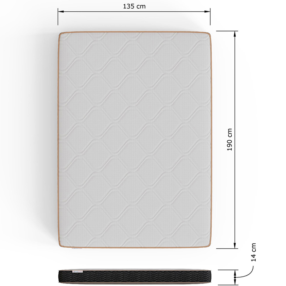 GFW Double White Faux Leather End Lift Ottoman Bed with Bonnell Mattress Image 9