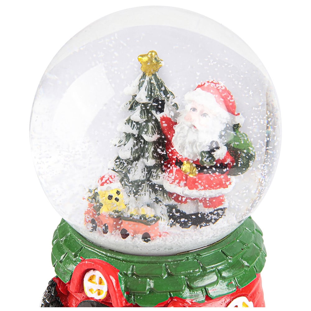 Living and Home Santa Claus Snow Ball Music Box Christmas Ornament Image 6