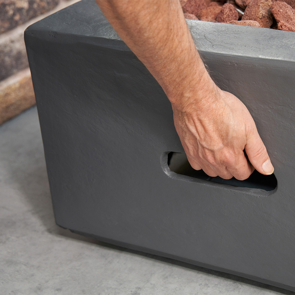 Field & Flame Aster Grey Square Style Gas Fire Pit 45000 BTU Image 4