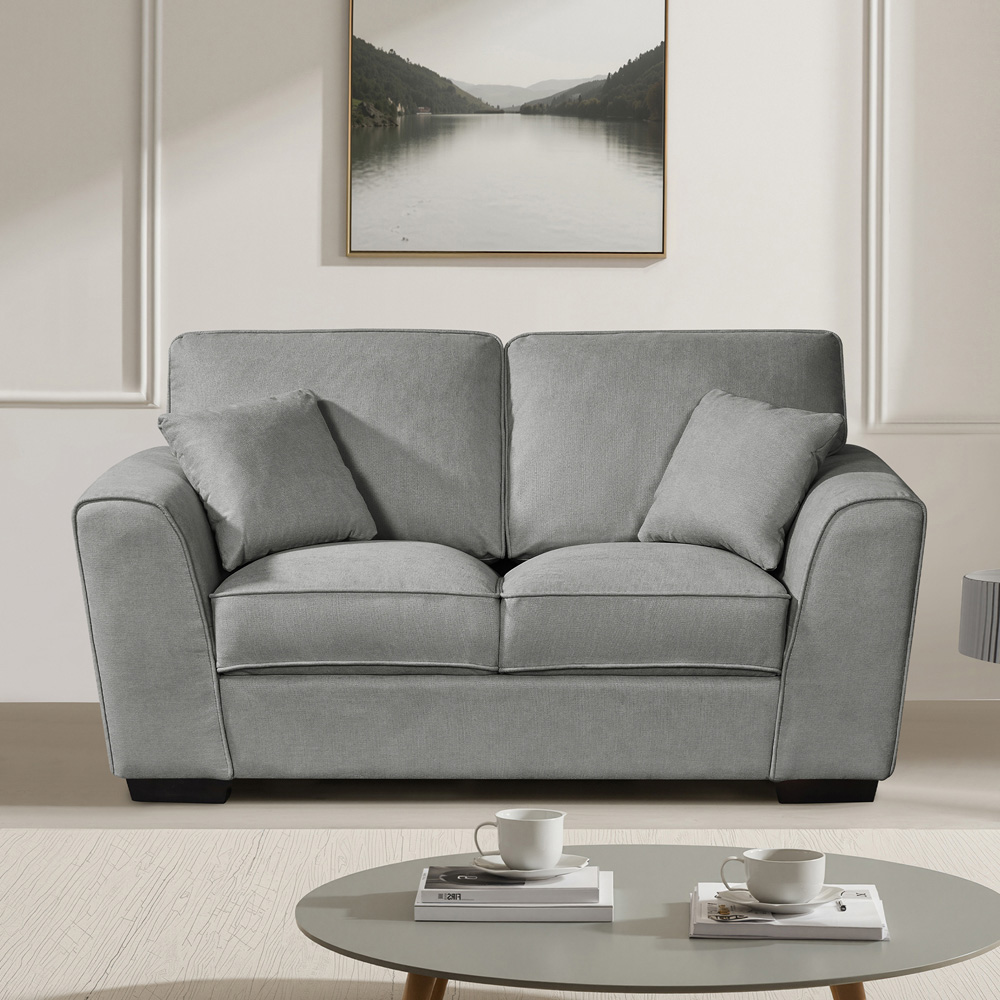 Artemis Home Arlington 2 Seater Grey Fabric Sofa Image 3