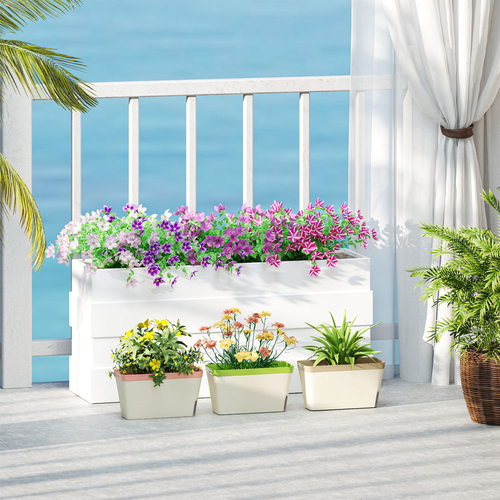 Outsunny Self Watering Plant Pot with Visual Water Level Window 27cm 3 Pack Image 2