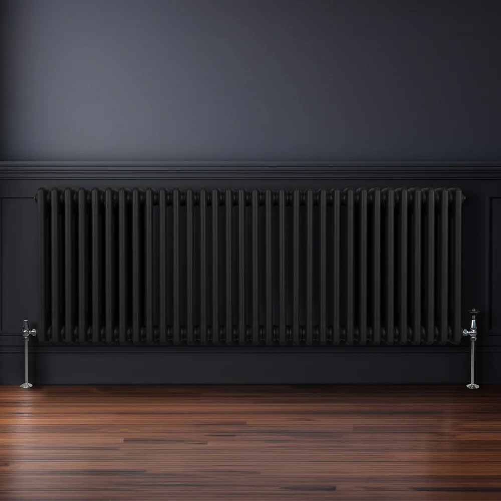 Monster Shop 7699 BTU Black Traditional 3 Column Radiator 600 x 1462mm Image 2