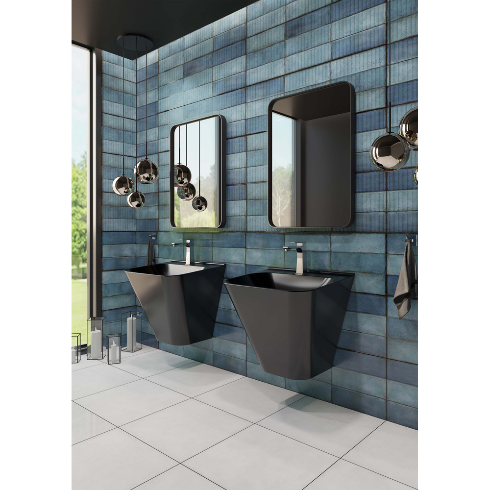 Bien Juno Sapphire Gloss Ceramic Wall Tile 300 x 900mm 6 Pack Image 9