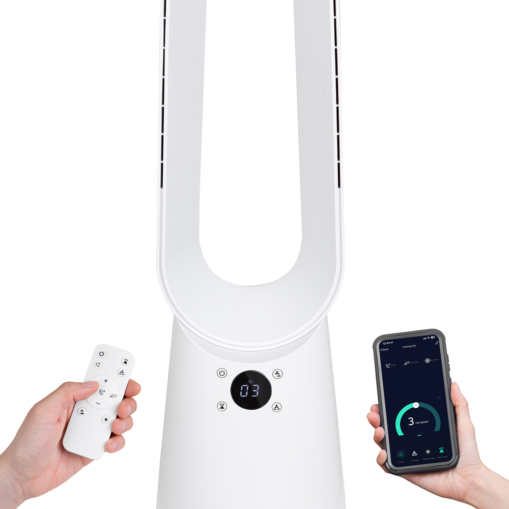 Russell Hobbs White Smart Bladeless Cooling Fan with Remote Image 2