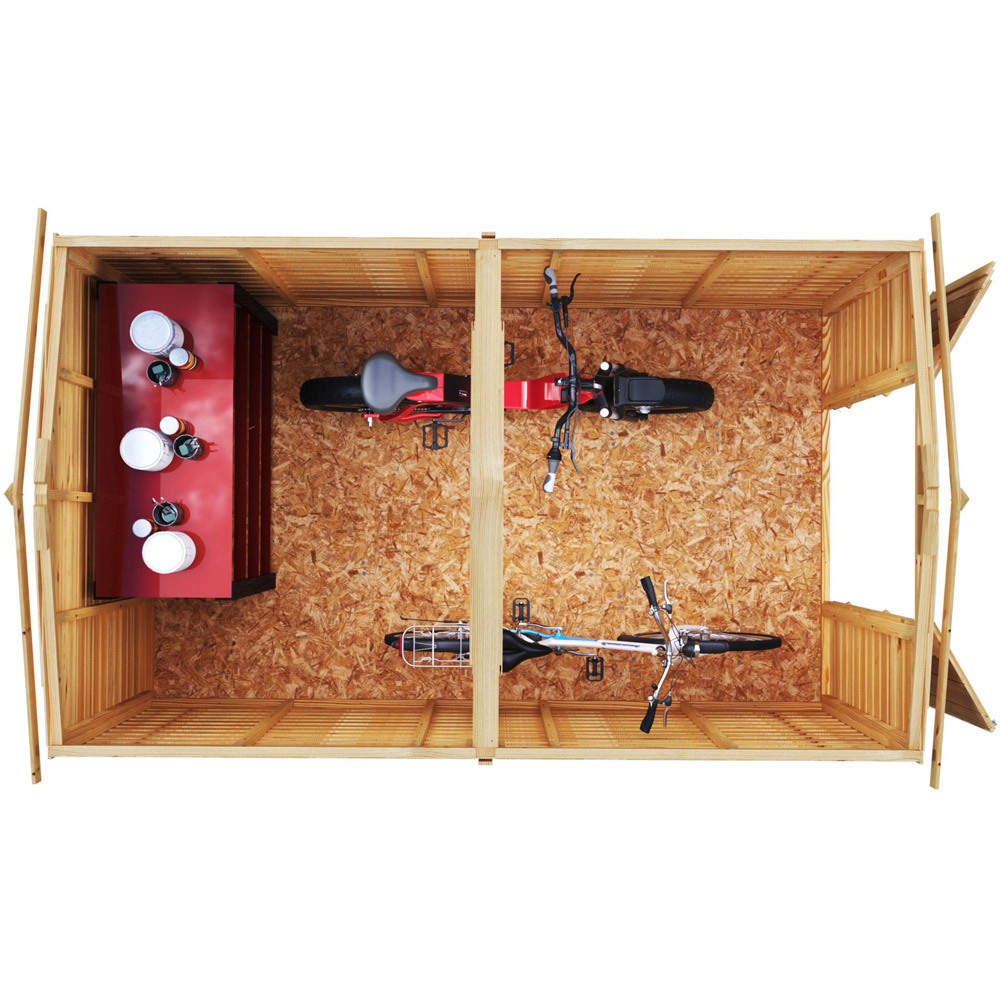 Shire 10 x 6ft Double Door Dip Treated Overlap Apex Shed Image 3