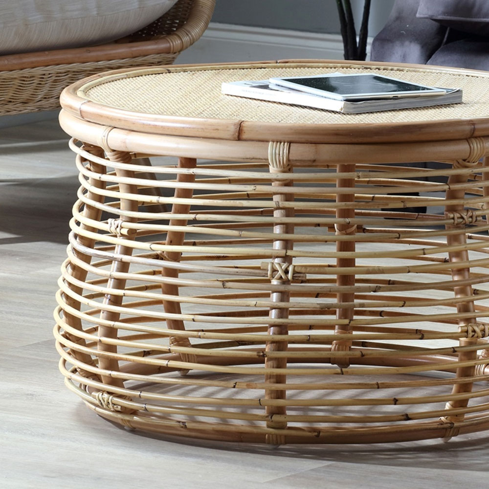 Desser Furniture Royal Natural Rattan Coffee Table Image 3