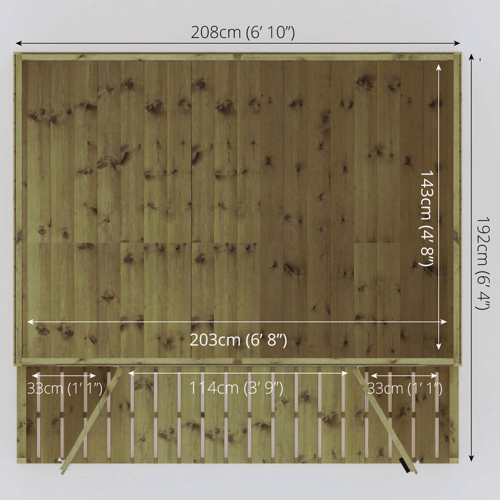 Mercia 7 x 7ft Double Door Traditional Summerhouse Image 8