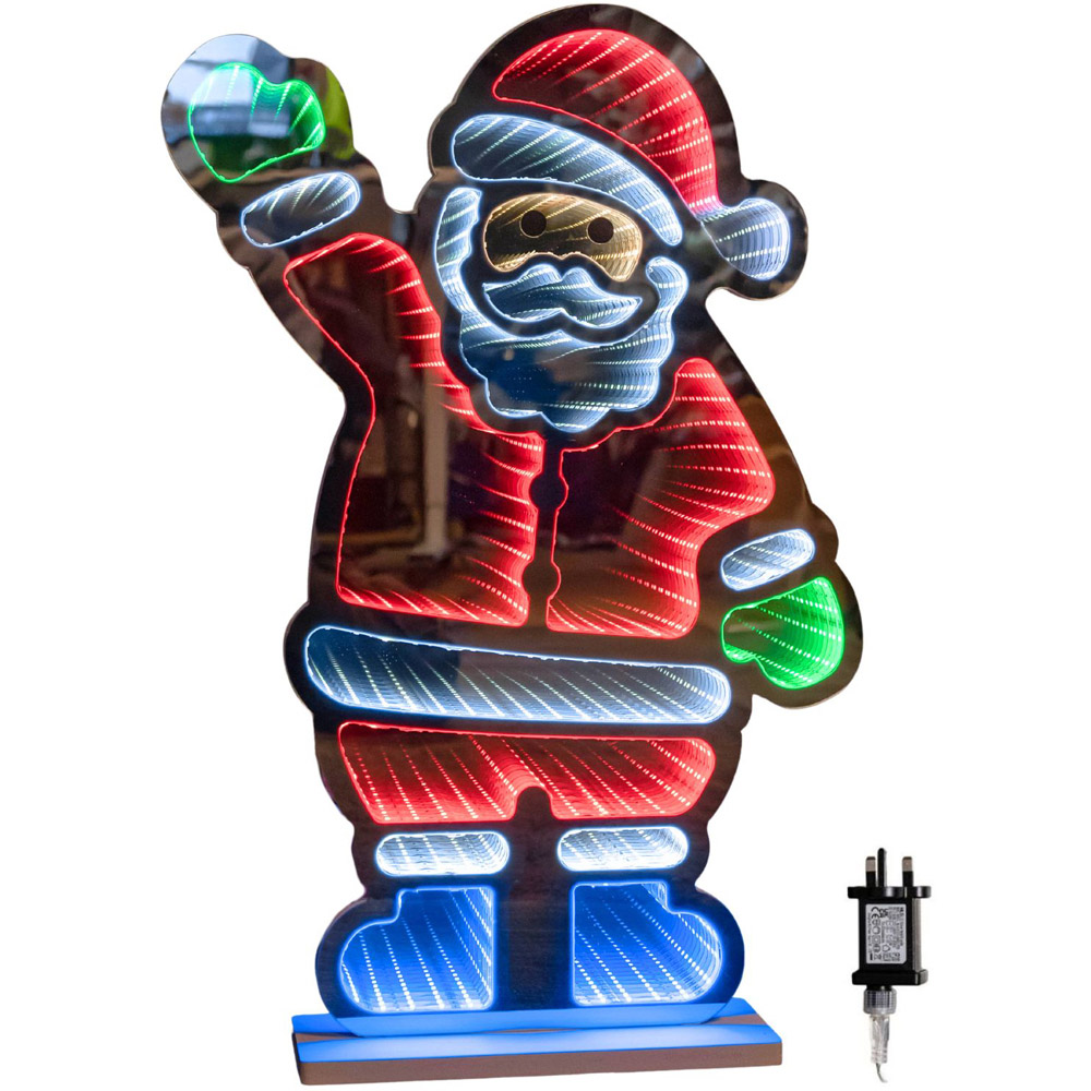 Samuel Alexander Light Up Waving Santa Infinity Christmas Decoration Image 2