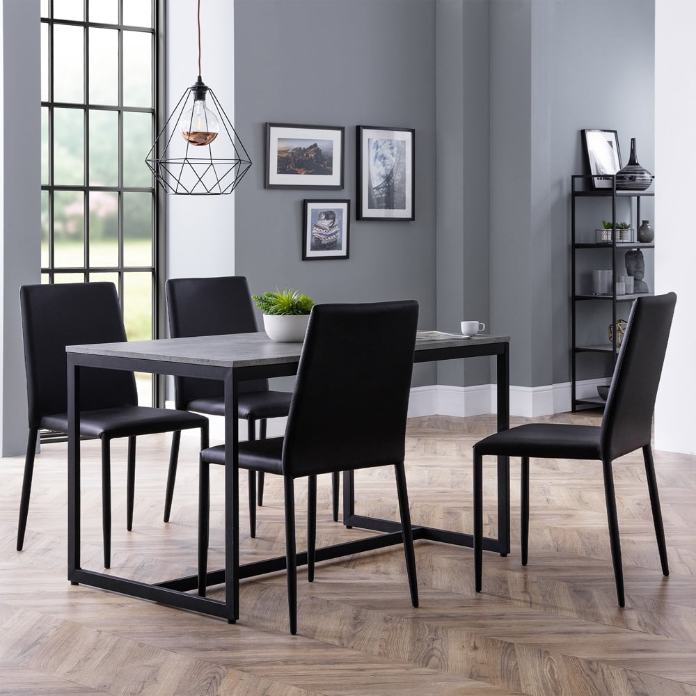 Julian Bowen Set of 2 Black Jazz Dining Chairs Image 8