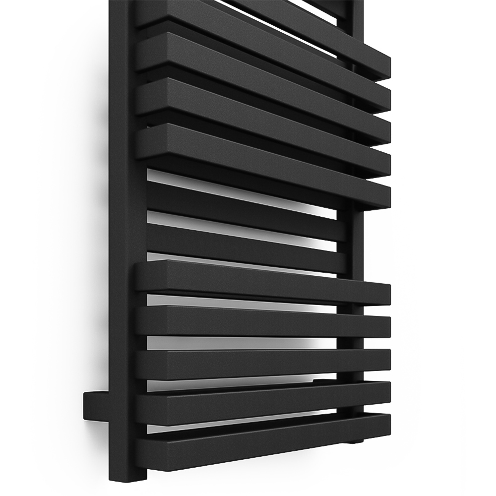 Terma Quadrus Bold 2847BTU Metallic Black Heated Towel Rail 1185 x 450mm Image 3