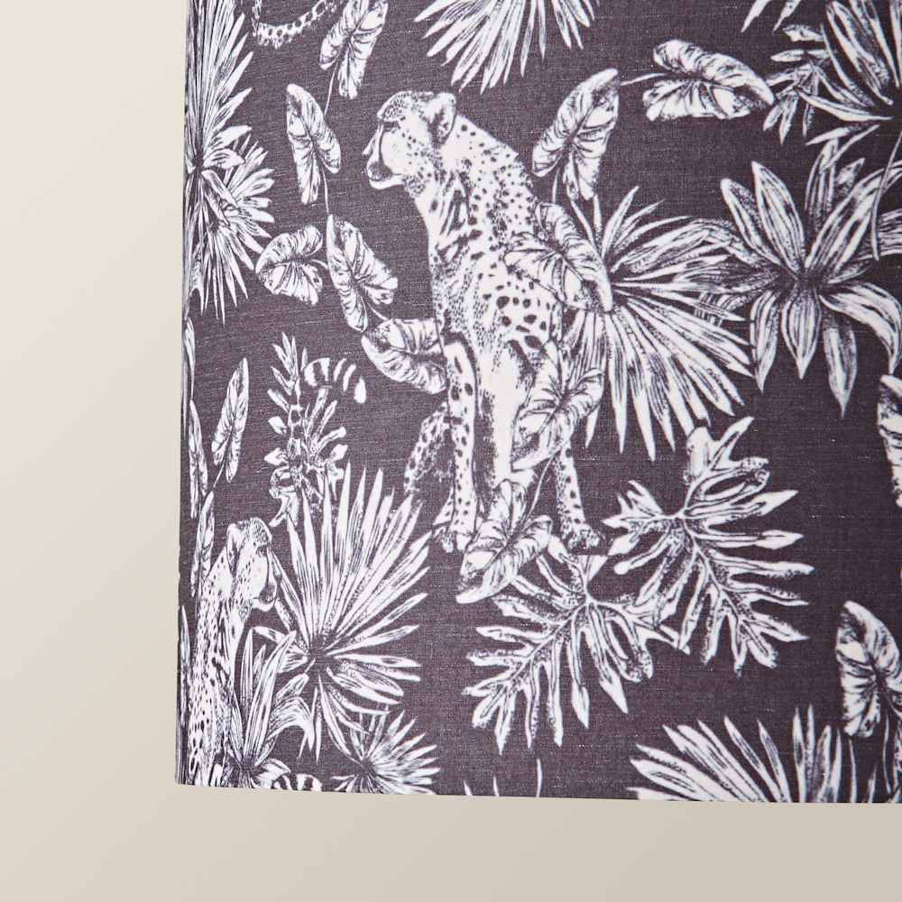 ValueLights Ariella Black Animal Print and Gold Inner Lamp Shade Image 5