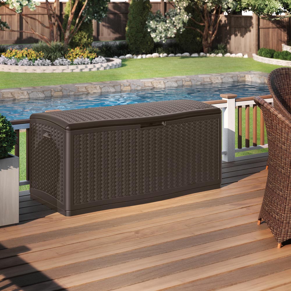 Suncast Minnesota 469L Java Brown Storage Box Image 2