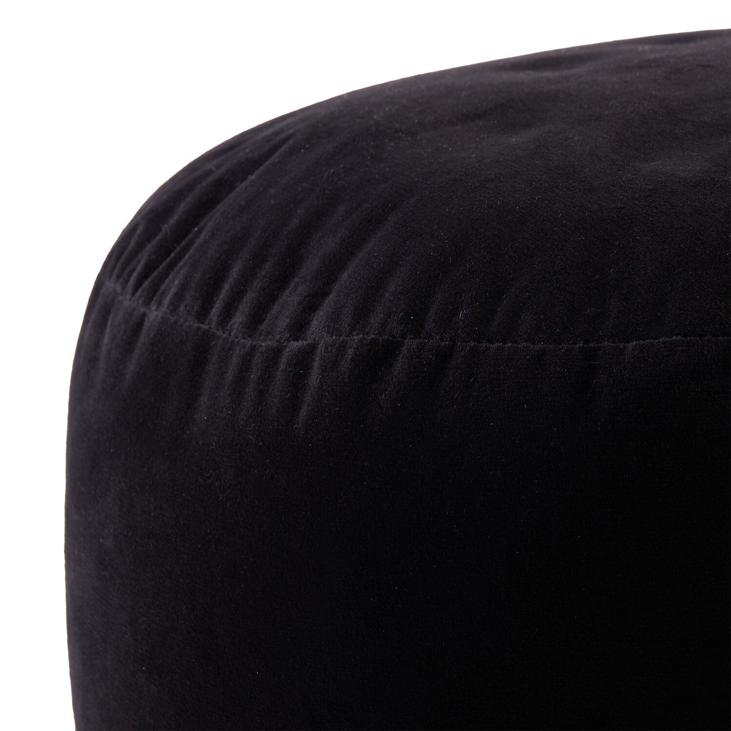Black Velvet Footstool Image 3