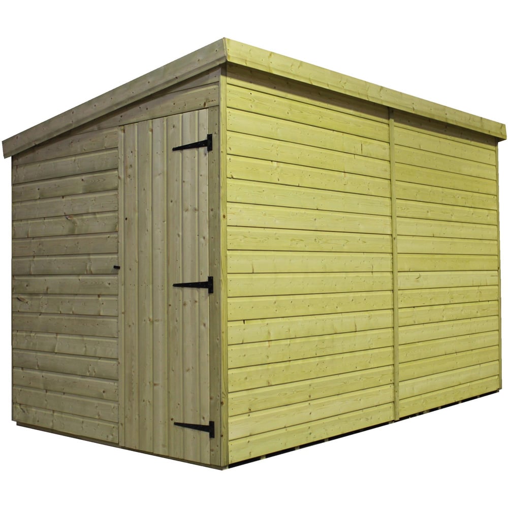 Empire Sheds 2000 10 x 7ft Side Panel Door Tongue and Groove Pent Garden Shed Image 1