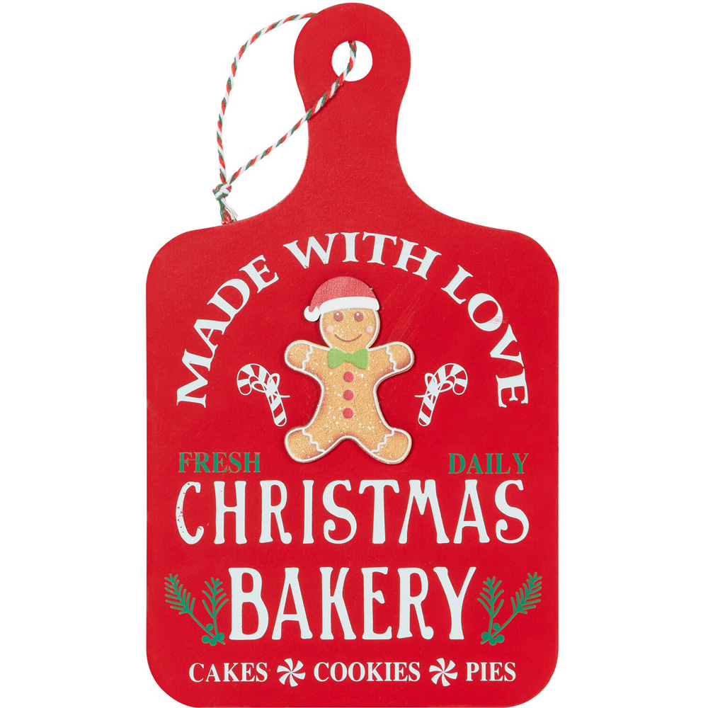 Gingerbread Assorted Hanging Board - Red Image 3