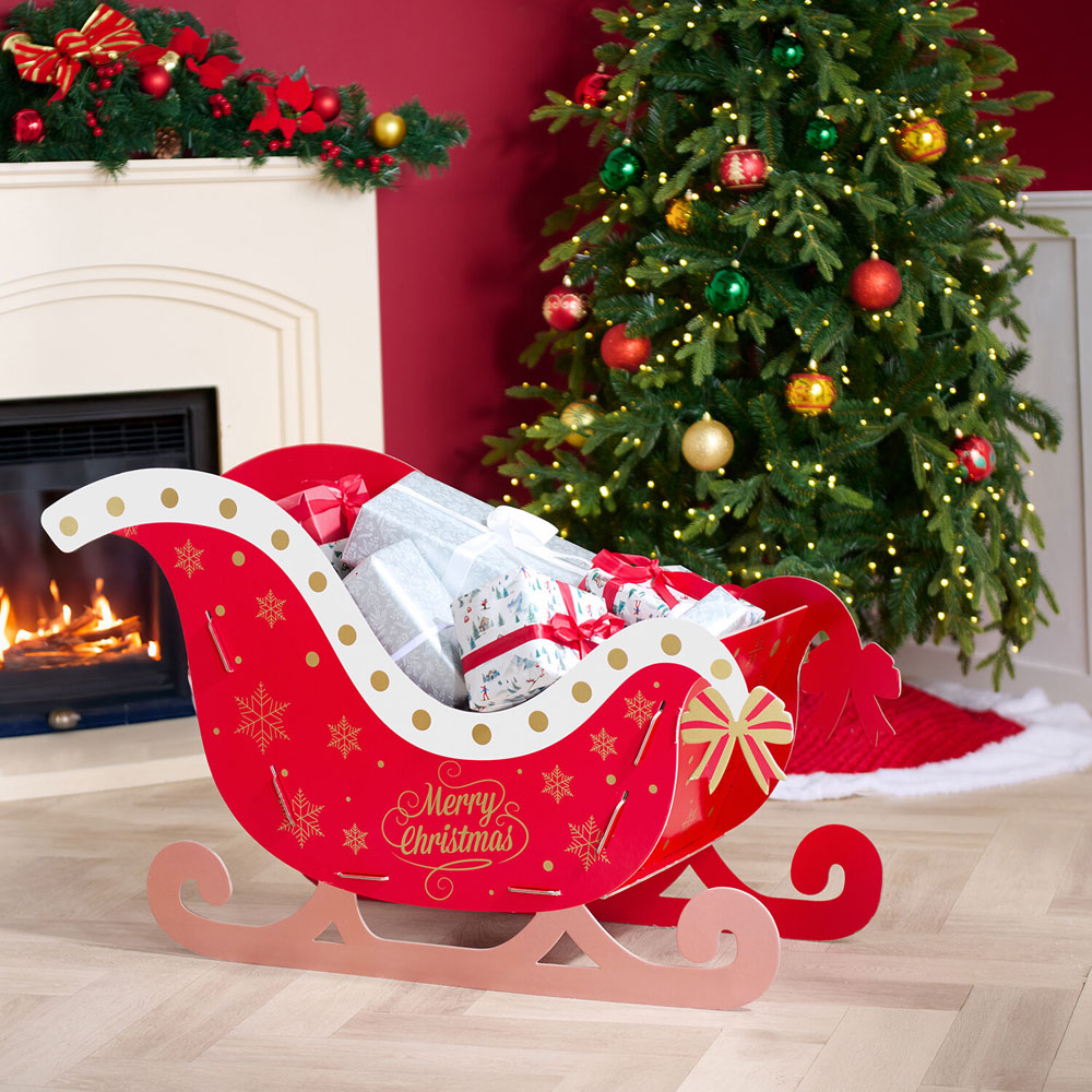 Make Your Own Christmas Sleigh Hamper - Red Image 2
