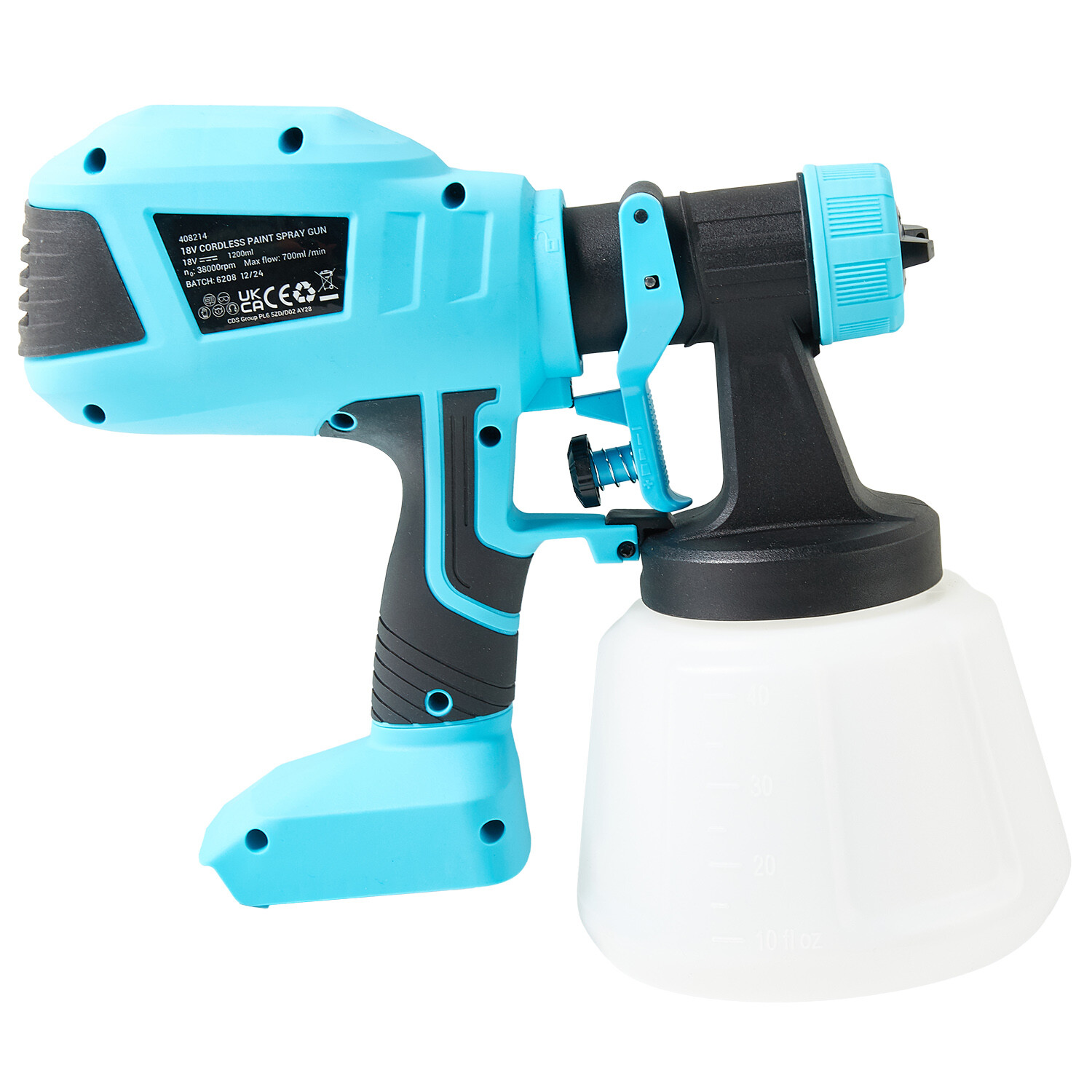 Saber 18V One Battery Cordless Paint Spray Gun Bare Unit Image 4