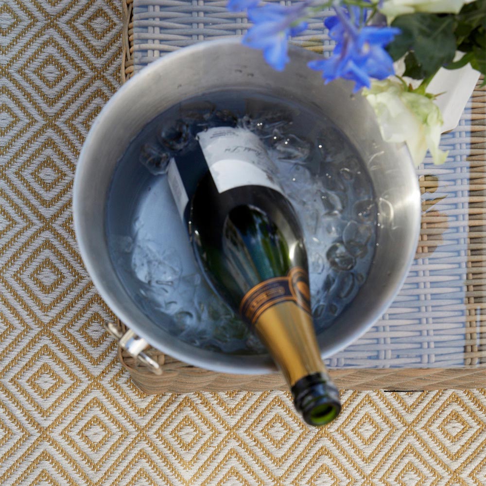 Hug Rug Gold Woven Diamond Rug 80 x 150cm Image 2