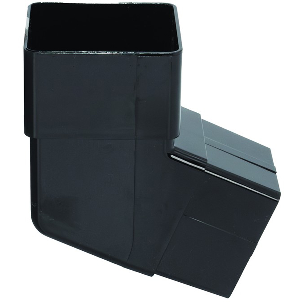 FloPlast Square 112 Degree Downpipe Offset Bend Black Image 4