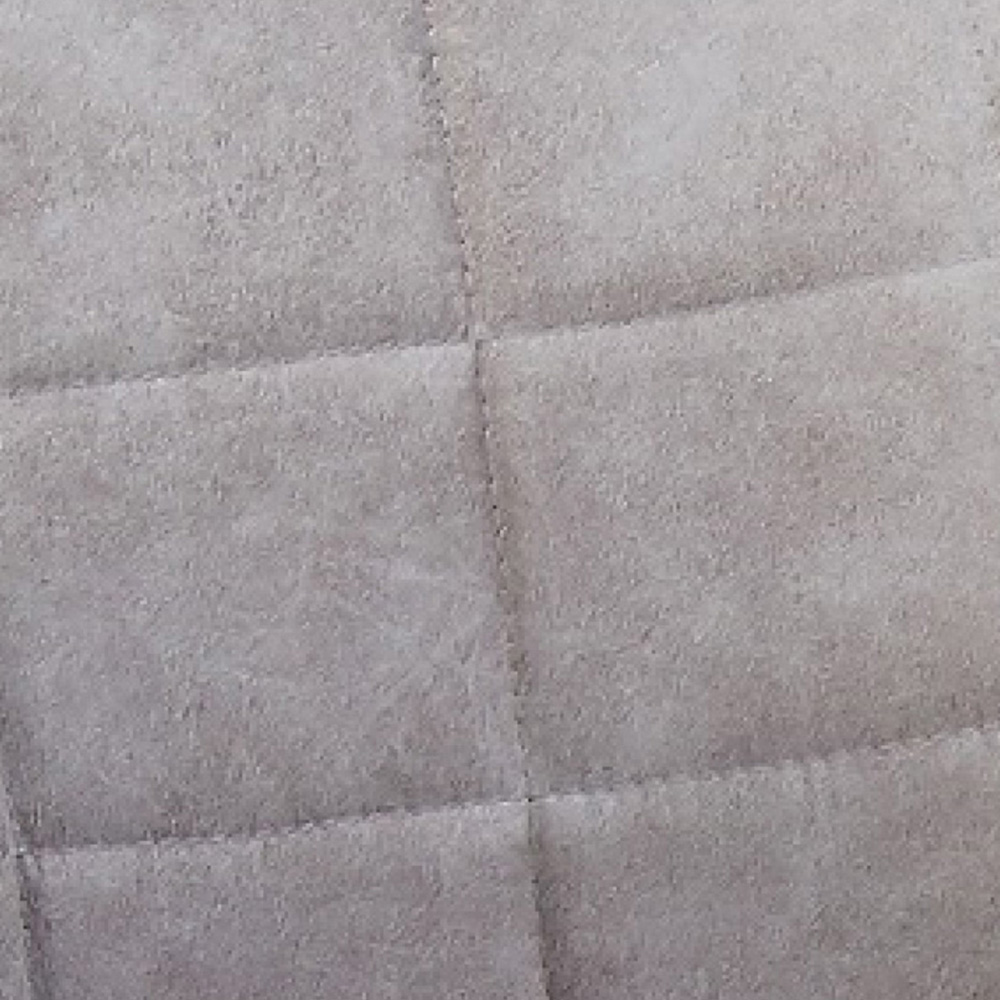 Adrian Set of 2 Light Grey Suede Faux Leather Dining Chairs Image 6