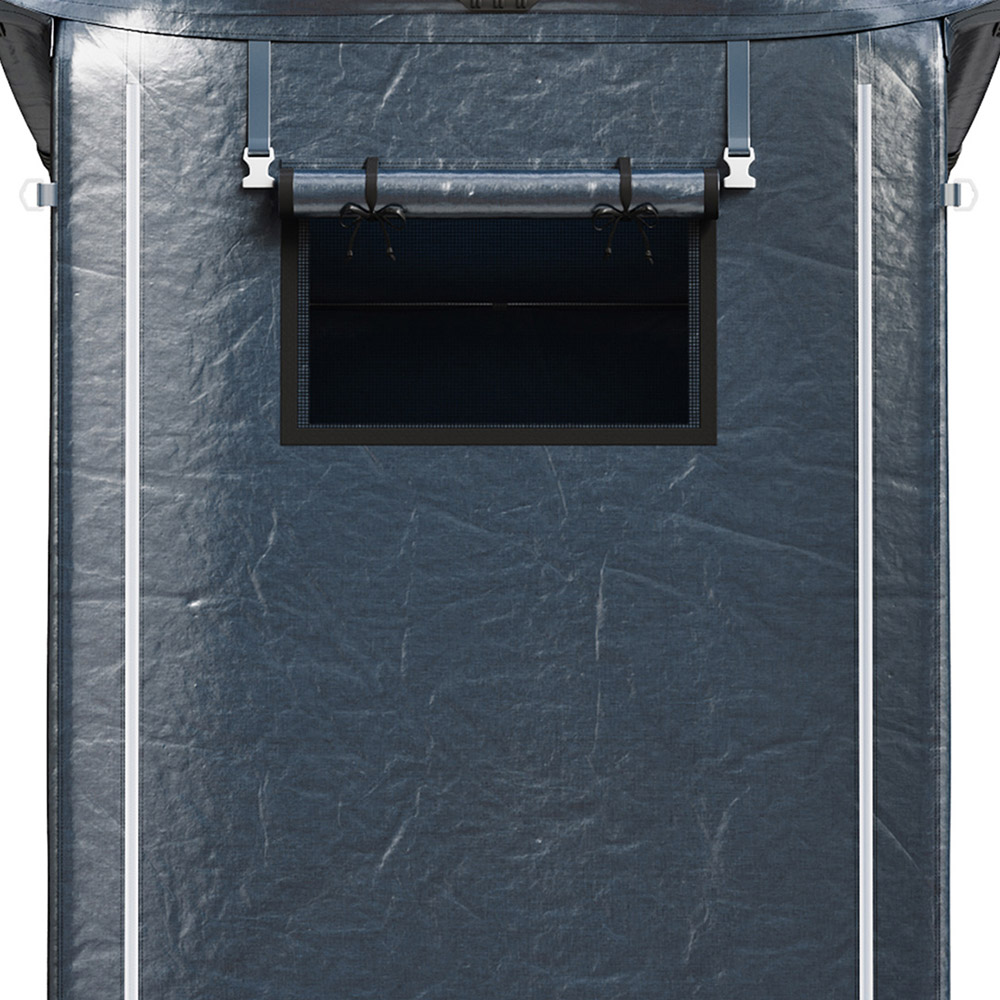 Living and Home 4 x 6ft Dark Grey Pent Garden Storage Shelter with Roll-Up Zipper Door Image 6