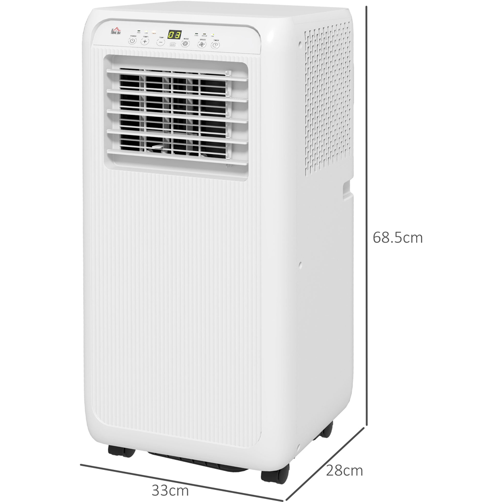 HOMCOM White 7000BTU Portable Air Conditioner with Dehumidifier and Timer Image 9