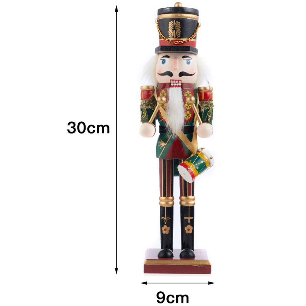 Living and Home Wooden Nutcracker Soldier Christmas Ornament Image 9